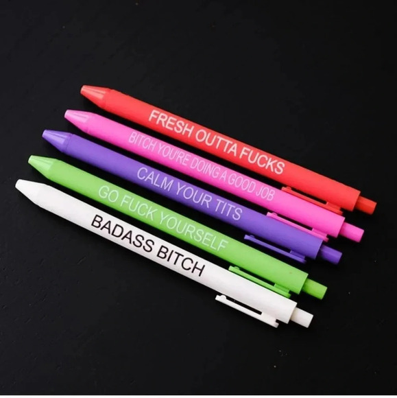 11Pcs Funny Adult Ballpoint Pen Set, Premium Days of The Week Swear Cuss Word - Picture 5 of 6
